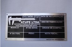 Placa de patrimônio em aço 