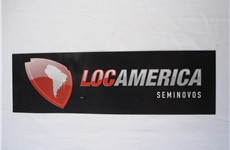 Placa para locadora de veículos