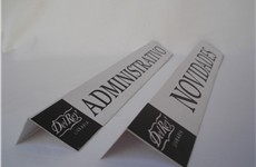 Placa sinalização interna personalizada