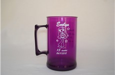 Caneca de acrílico personalizada roxa - 300ml